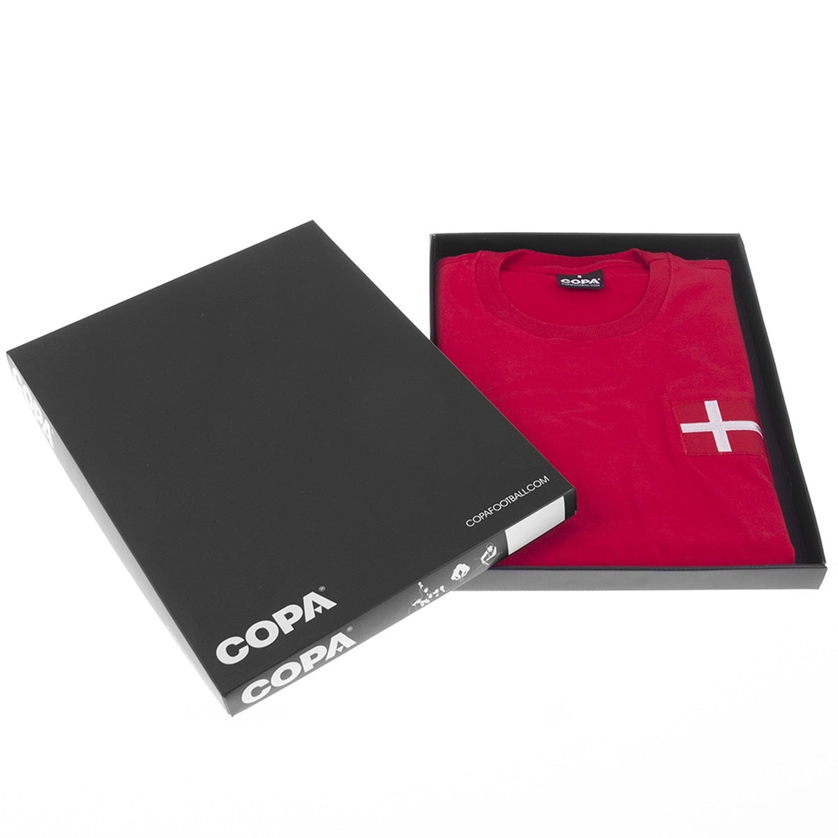 COPA Retrotrikot Dänemark 1970er rot