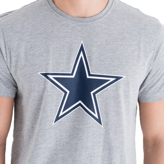 New Era Herren T-Shirt NFL Dallas Cowboys Logo grau