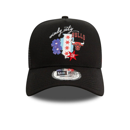 New Era Trucker Cap Chicago Bulls NBA Team Logo black