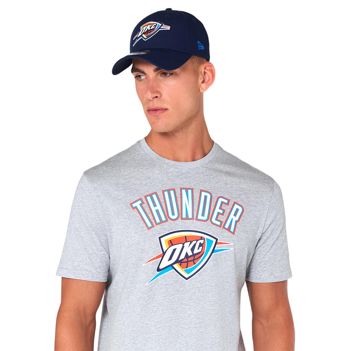 New Era Herren T-Shirt NBA Oklahoma City Thunder grey
