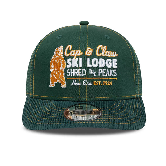 New Era 9FIFTY Snapback Trucker Cap Ski Lodge dark green