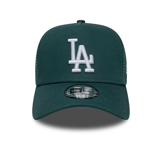 New Era 9FORTY A-Frame Trucker Cap Los Angeles Dodgers MLB Essential dark green
