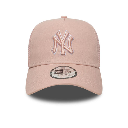 New Era 9FORTY Trucker Cap MLB New York Yankees Outline pastel pink