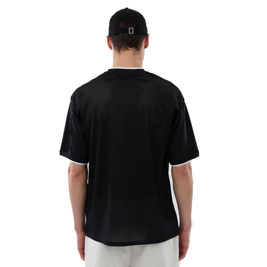 New Era Herren T-Shirt Mesh Oversized NBA Chicago Bulls Logo black