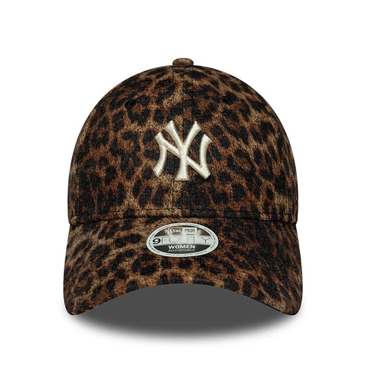 New Era 9FORTY Damen Cap MLB NY Yankees Cosy Leopard brown