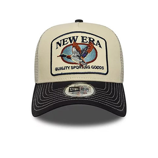 New Era A-Frame Trucker Cap Animal Patch navy/beige
