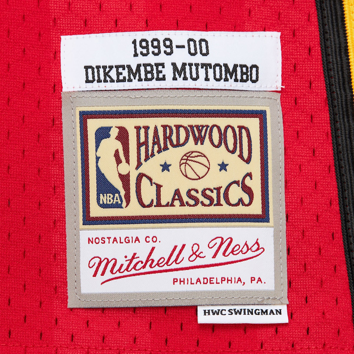 Mitchell & Ness Jersey NBA Dark Hawks 1999 Dikembe Mutombo red