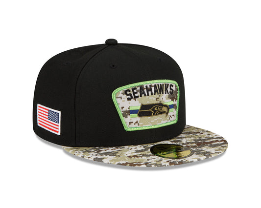 New Era 59FIFTY Cap Salute To Service 5950 Seattle Seahawks black
