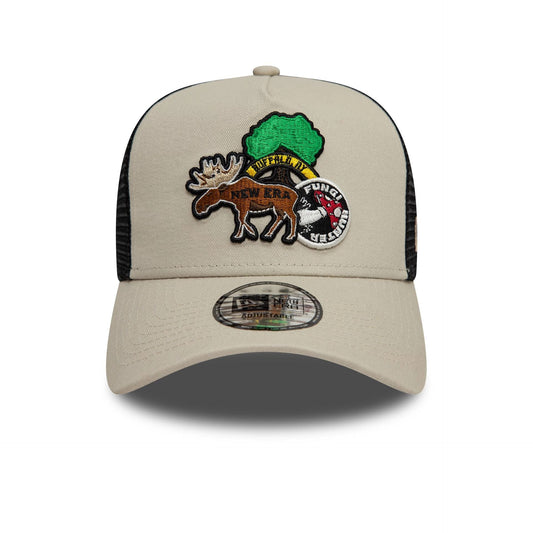 New Era A-Frame Trucker Cap Outdoor Patch stone