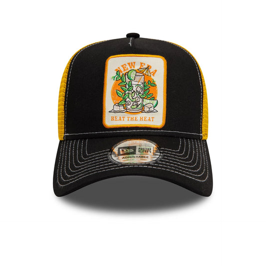 New Era 9FORTY A-Frame Trucker Cap Summer Patch black grey