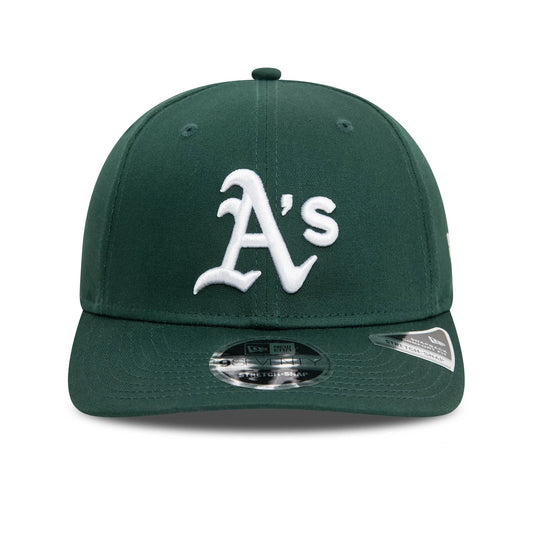 New Era 9SEVENTY Stretch Snap Cap Oakland Athletics Official Team Colour dark green