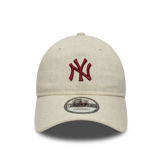 New Era 9TWENTY Cap New York Yankees MLB Leinen beige
