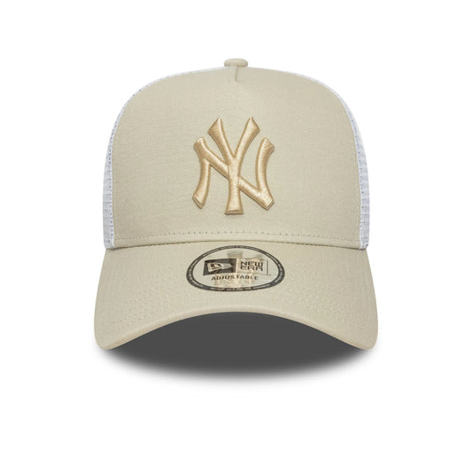 New Era 9FORTY E-Frame Trucker Cap New York Yankees MLB League Essential beige
