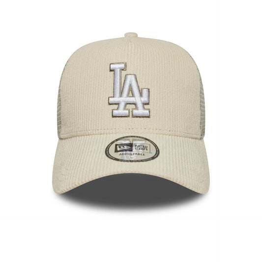 New Era 9FORTY A-Frame Trucker Cap LA Dodgers MLB Cord beige