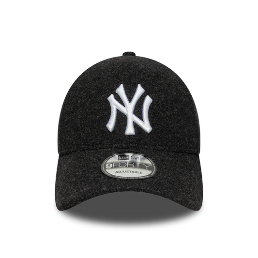 New Era 9FORTY Cap New York Yankees MLB Melton Wool black