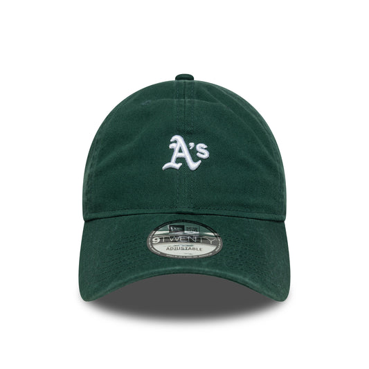 New Era 9TWENTY Cap Oakland Athletics MLB Washed Mini Logo dark green