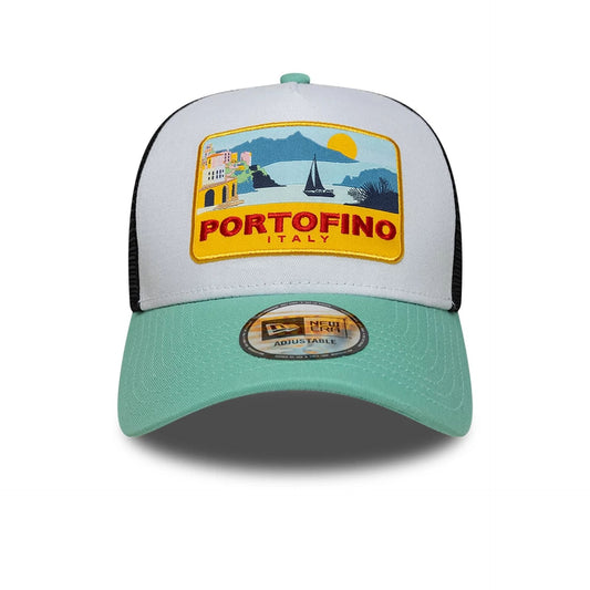 New Era 9FORTY Trucker Cap Location pastel green/white/black