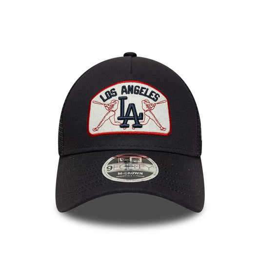 New Era 9FORTY Trucker Cap MLB Los Angeles Dodgers Patch navy