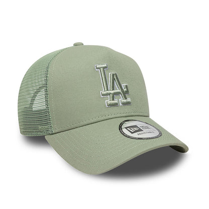 New Era 9FORTY Trucker Cap Los Angeles Dodgers MLB Outline green