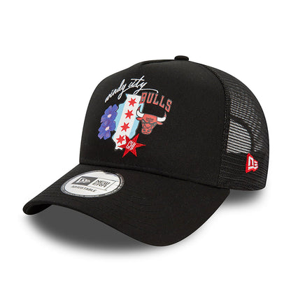 New Era Trucker Cap Chicago Bulls NBA Team Logo black