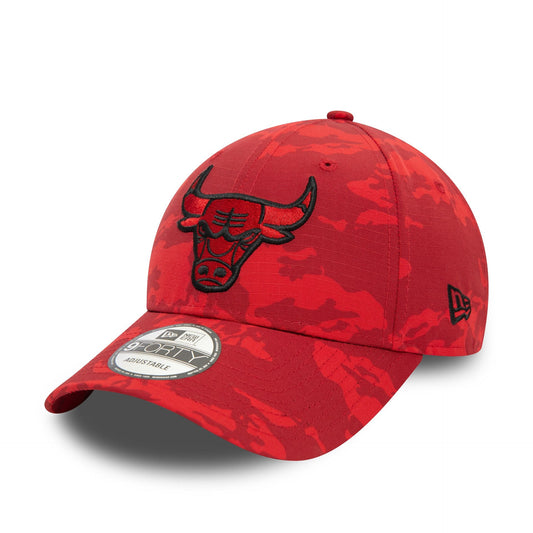 New Era 9FORTY Cap Tonal Camo AOP Chicago Bulls red