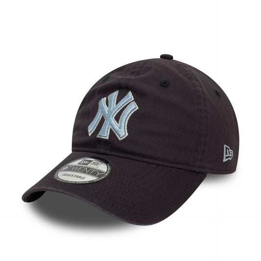 New Era 9TWENTY Cap Washed Outline New York Yankees navy
