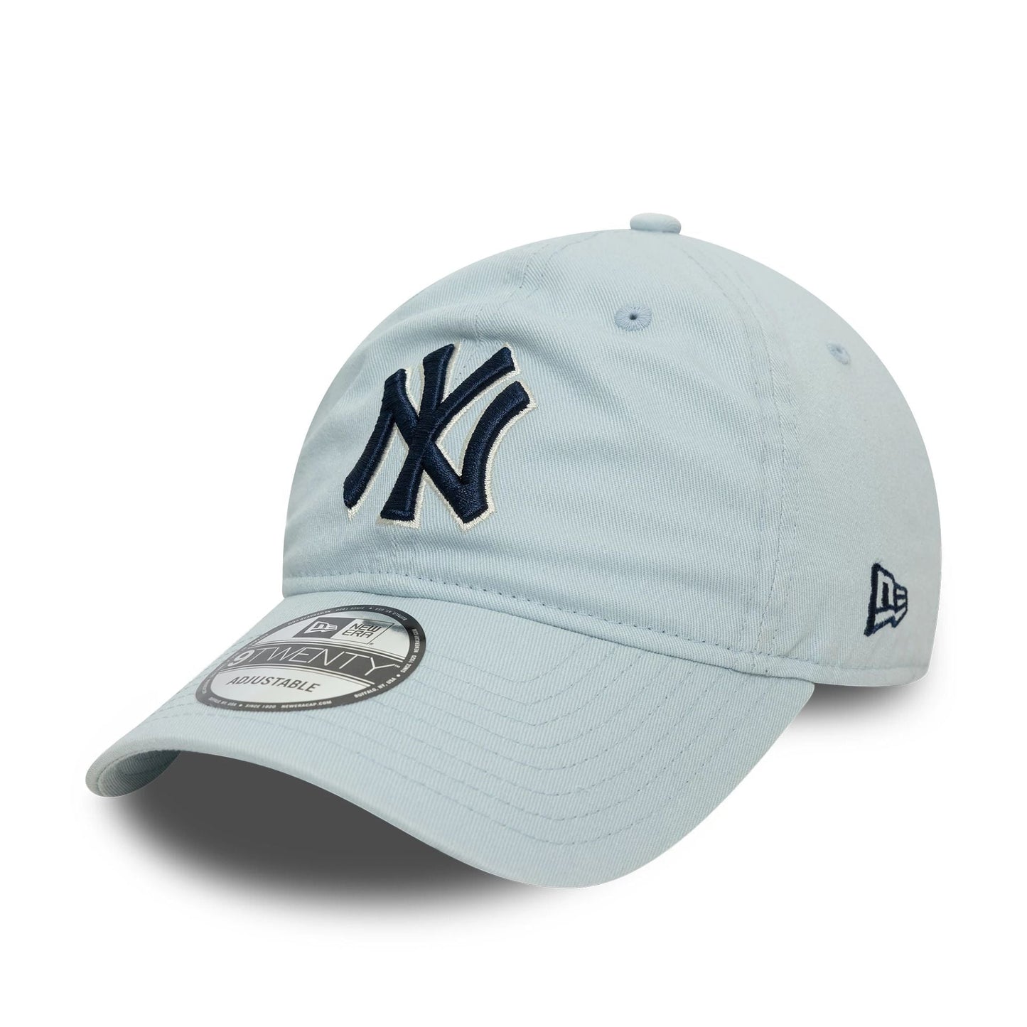 New Era 9TWENTY Cap Washed Outline New York Yankees light blue