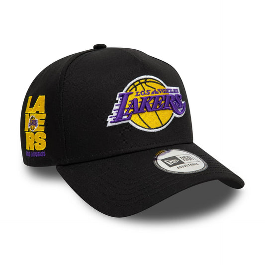 New Era 9FORTY A-Frame Cap NBA Patch LA Lakers black