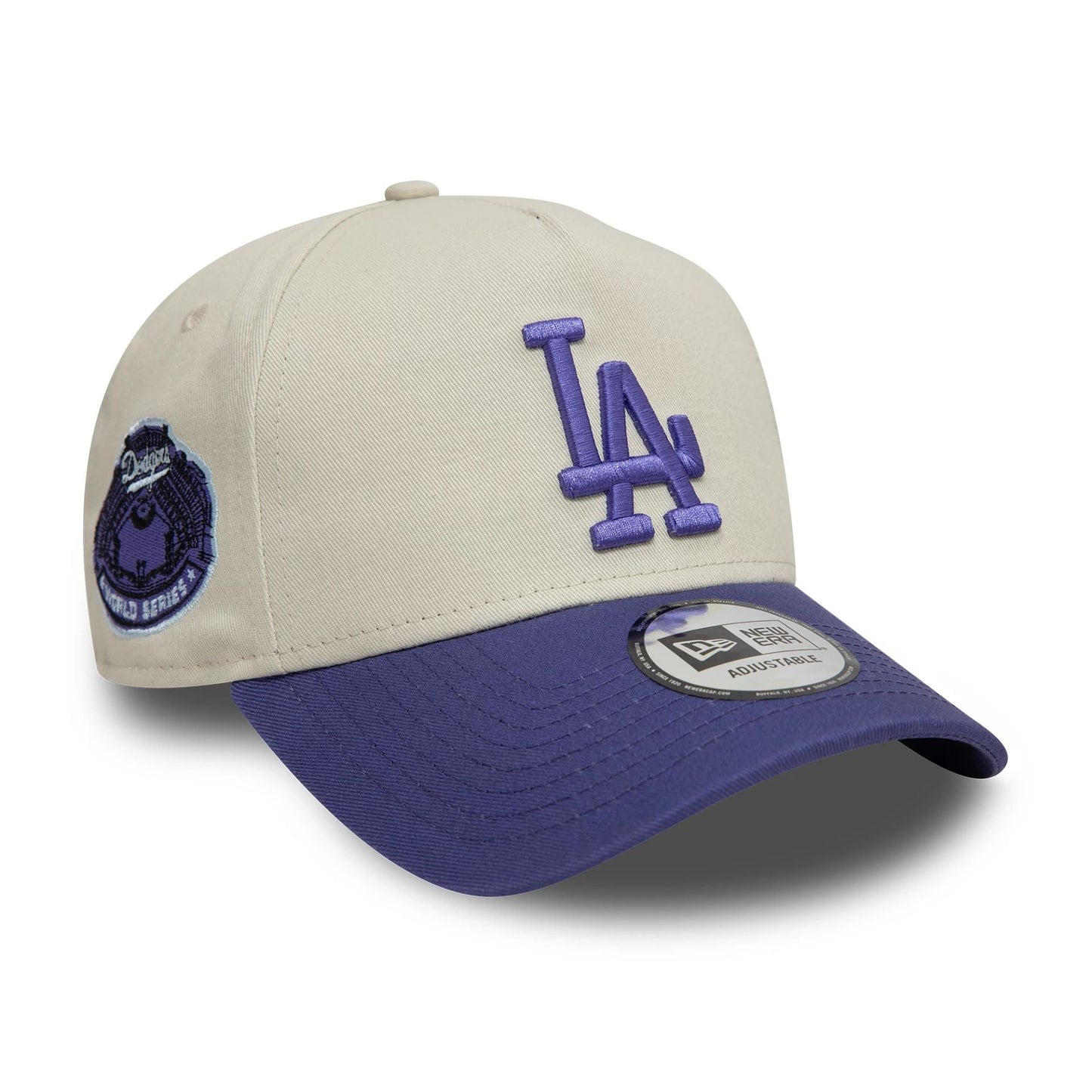 New Era 9FORTY A-Frame Cap LA Dodgers World Series Patch cream