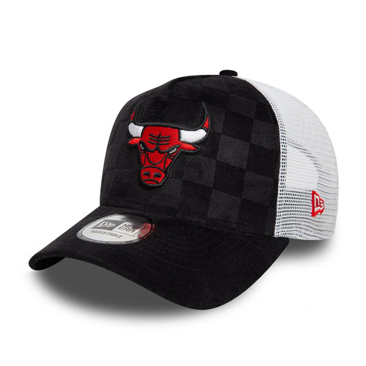 New Era 9FORTY A-Frame Trucker Cap Tonal Check Chicago Bulls black