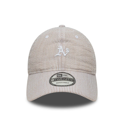 New Era 9TWENTY Cap Oakland Athletics MLB Seersucker light beige