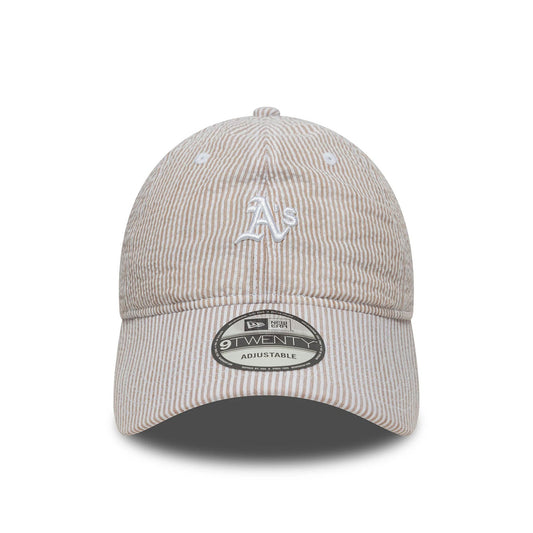 New Era 9TWENTY Cap Oakland Athletics MLB Seersucker light beige