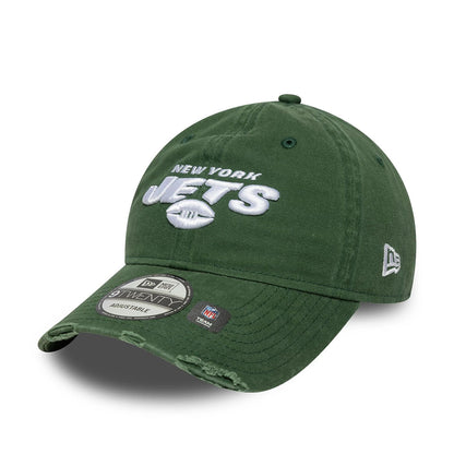 New Era 9TWENTY Cap New York Jets Washed Distressed dark green