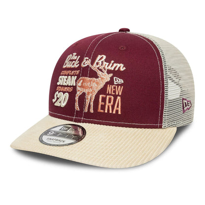 New Era 9FIFTY Snapback Trucker Cap Complete Steak Dinners dark red