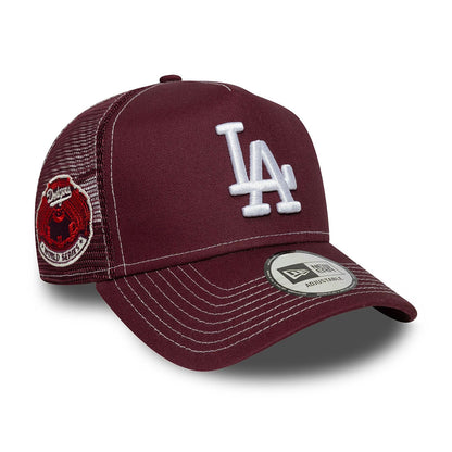 New Era 9FORTY E-Frame Trucker Cap LA Dodgers MLB dark red
