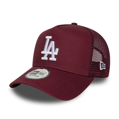 New Era 9FORTY E-Frame Trucker Cap LA Dodgers MLB League Essential dark red