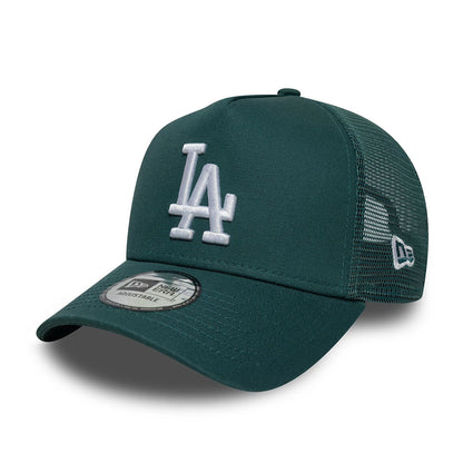 New Era 9FORTY A-Frame Trucker Cap Los Angeles Dodgers MLB Essential dark green