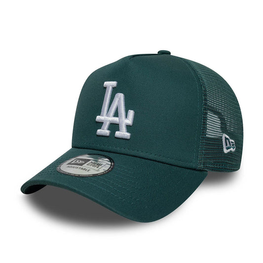 New Era 9FORTY A-Frame Trucker Cap Los Angeles Dodgers MLB Essential dark green