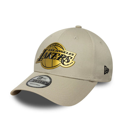 New Era 9FORTY Cap LA Lakers NBA Metallic light beige
