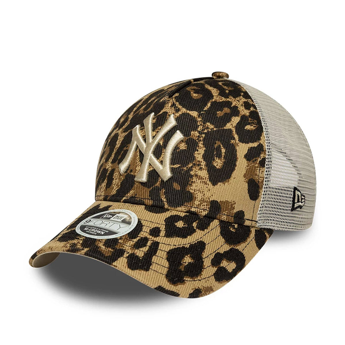 New Era 9FORTY Damen Trucker Cap New York Yankees MLB Leopard dark grey