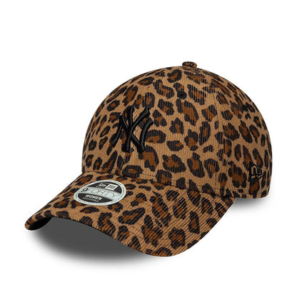 New Era 9FORTY Damen Cap MLB NY Yankees Cord Leopard beige