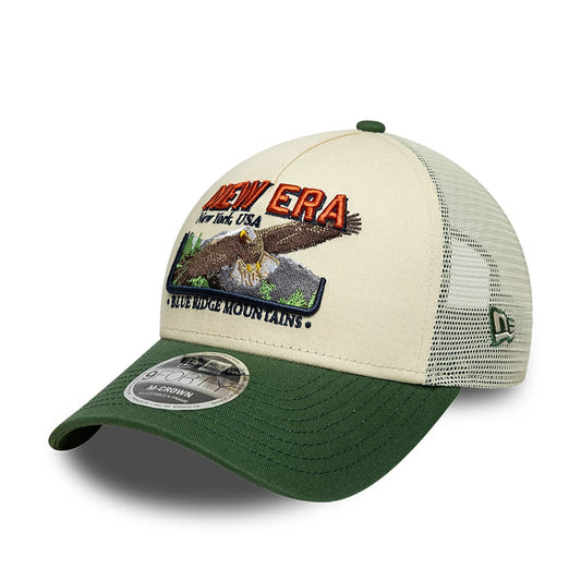 New Era 9FORTY Trucker Cap Graphic light beige/green