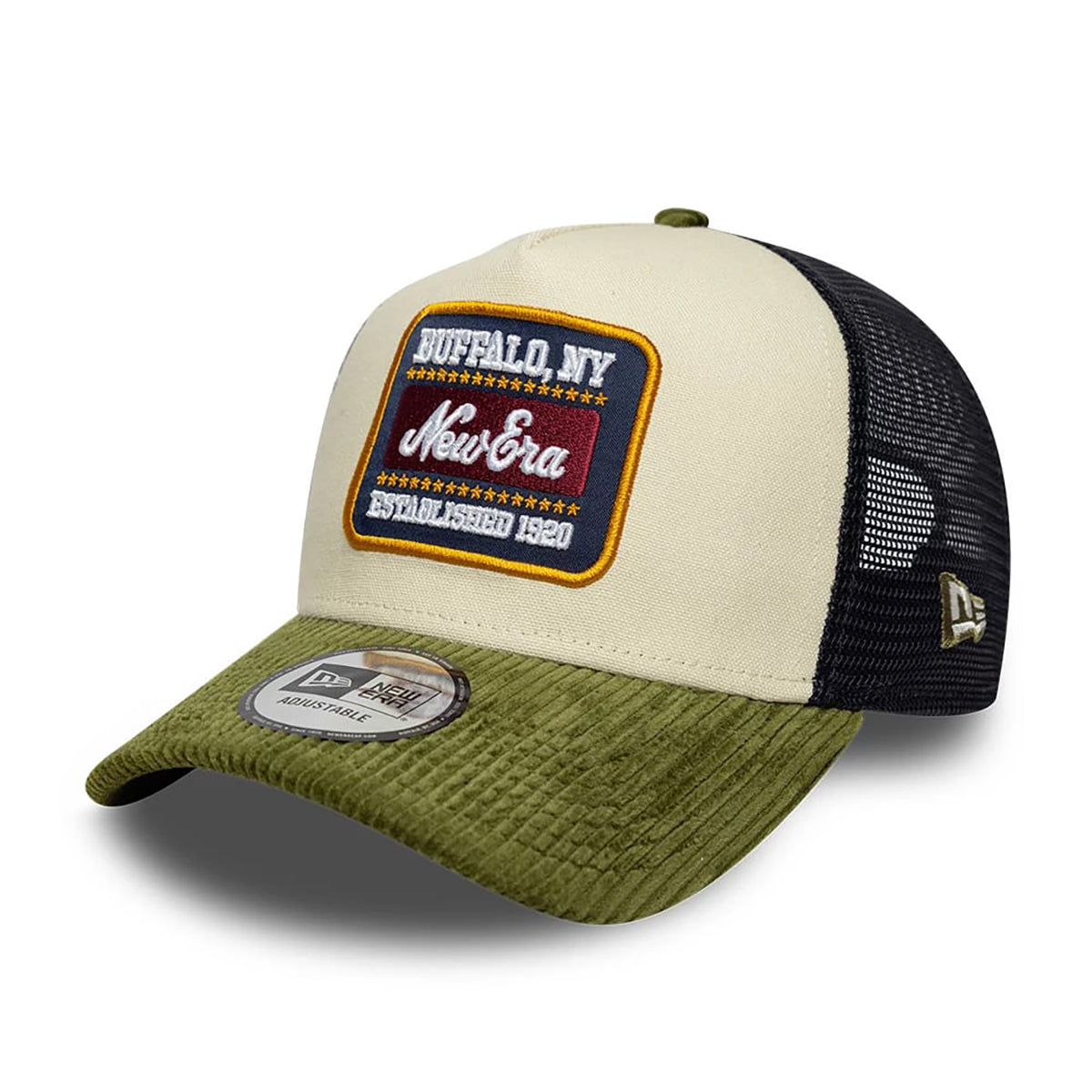 New Era 9FORTY Trucker Cap Patch Cord beige/green/black