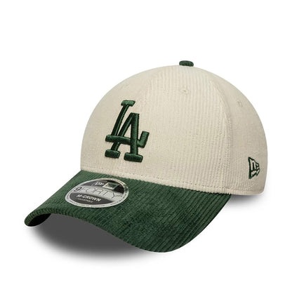 New Era 9FORTY Cap MLB Los Angeles Dodgers Cord cream/green