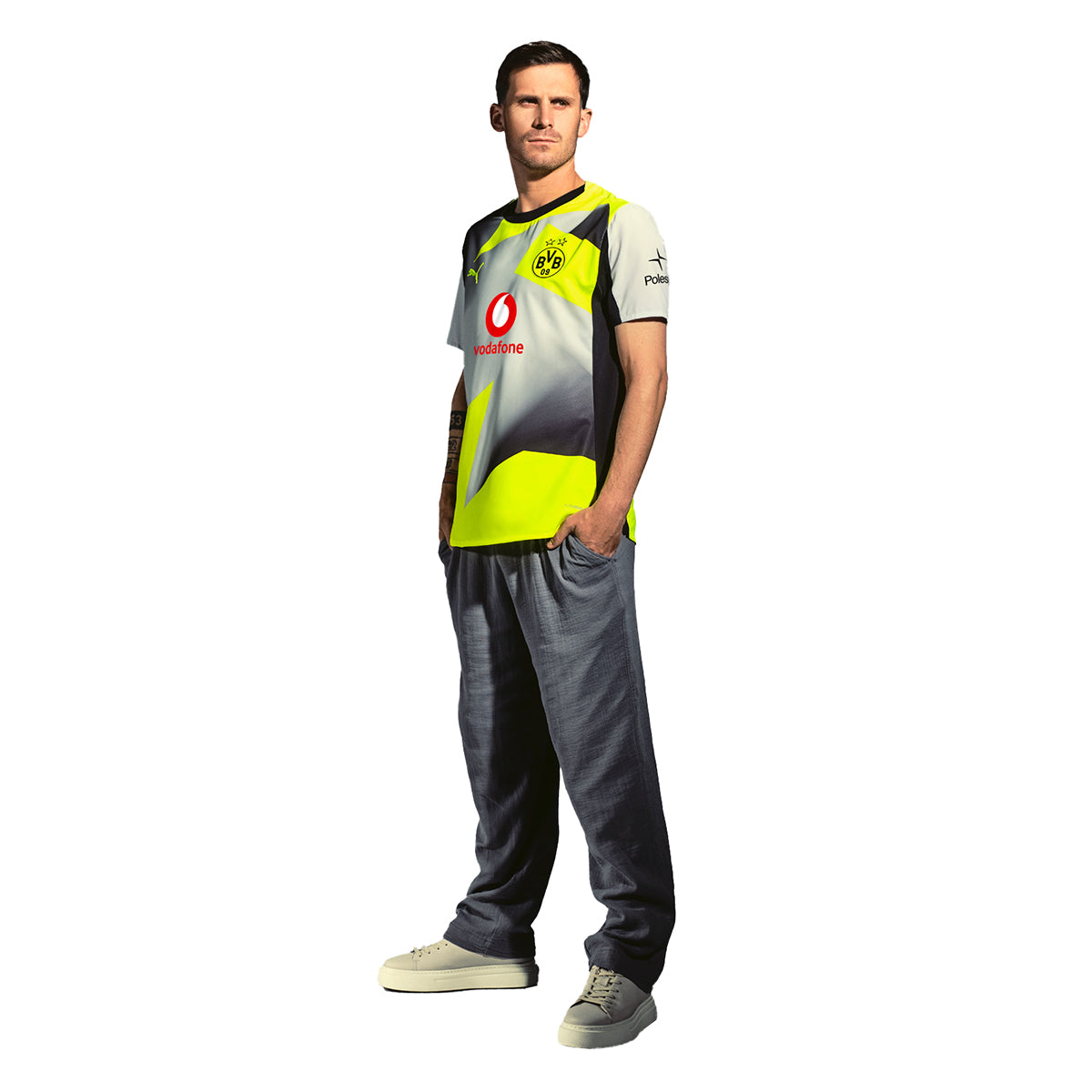 PUMA Borussia Dortmund BVB Auswärtstrikot 2025/26 white/black/yellow