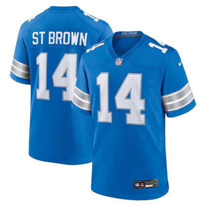 Nike Game Jersey Detroit Lions St. Brown 14 blue