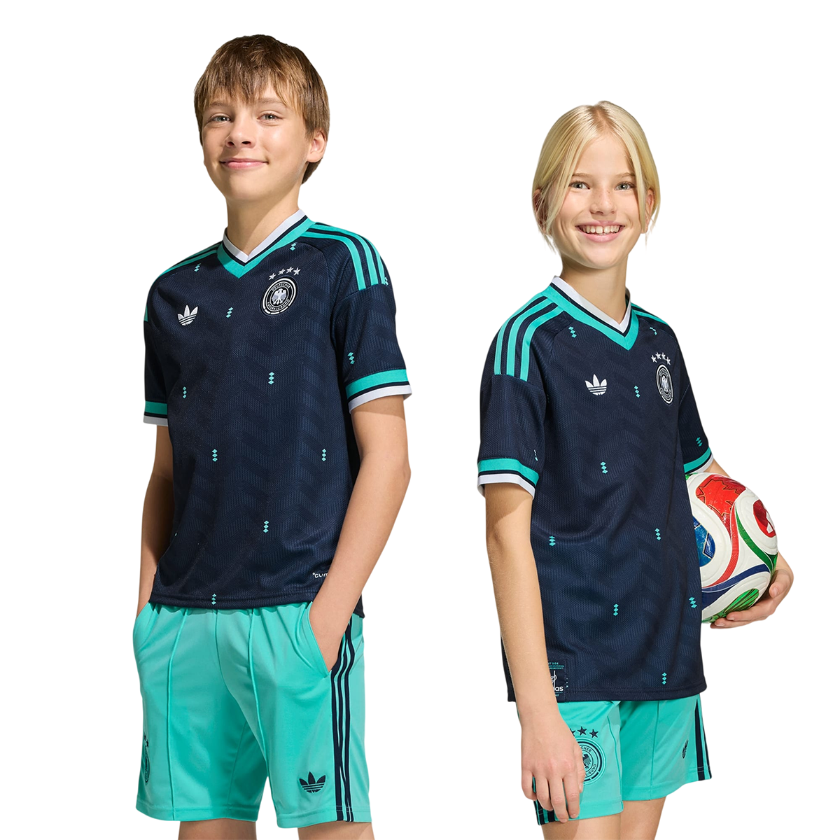Adidas Kinder Deutschland Auswärtstrikot 2026 navy