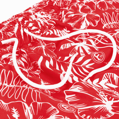 Fortuna Düsseldorf Badeshorts "Botanischer Garten" red/white