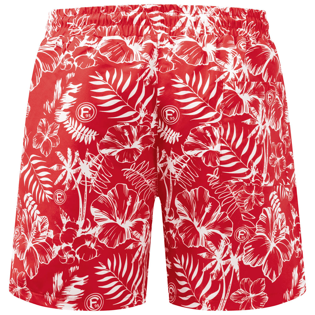 Fortuna Düsseldorf Badeshorts "Botanischer Garten" red/white