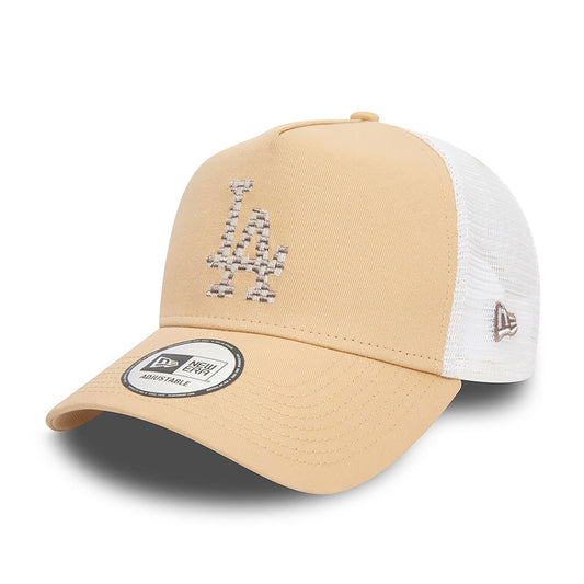 New Era Trucker Cap LA Dodgers Seasonal Infill beige